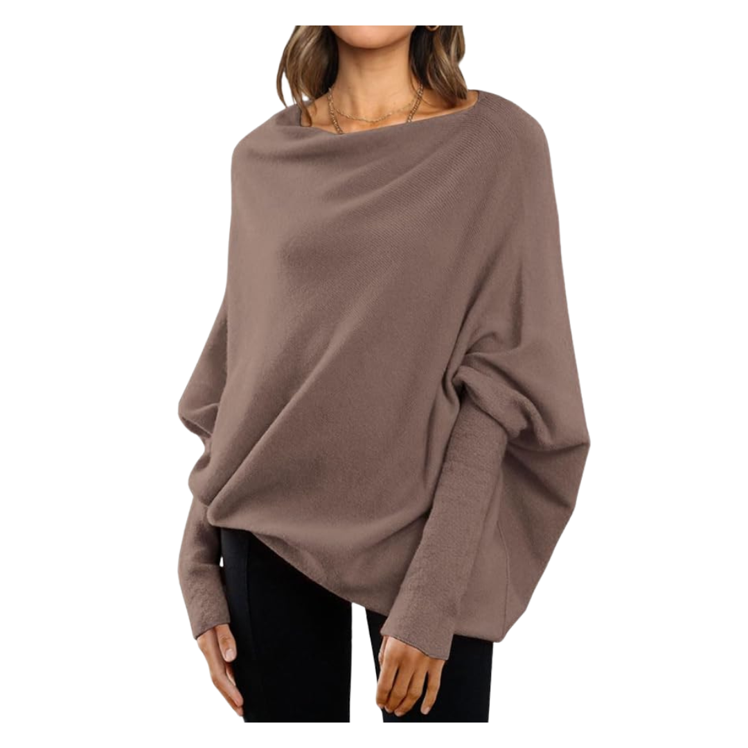 Womens Off The Shoulder Tunic Sweater
