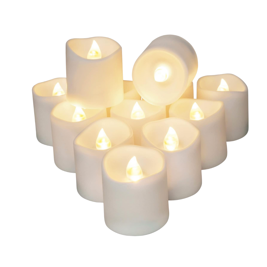 12Pack Timer Flameless LED Votive Candles