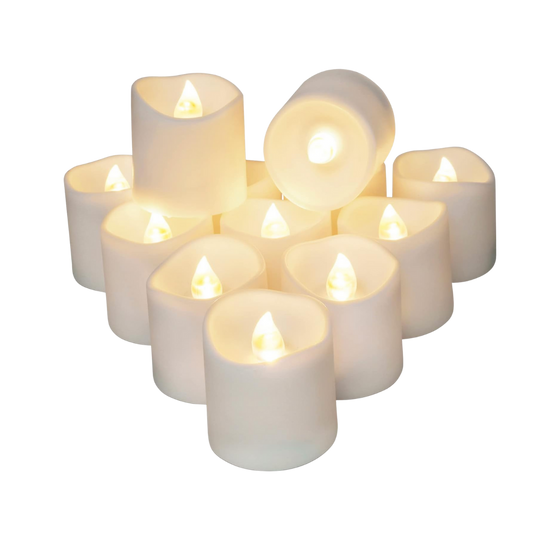 12Pack Timer Flameless LED Votive Candles