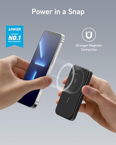 Anker 621 Magnetic Portable Charger (MagGo), 5,000mAh Wireless Power Bank