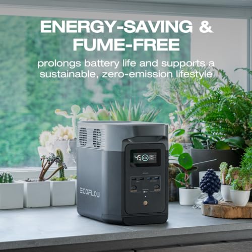 Portable Power Station DELTA 2, 1024Wh LiFePO4 (LFP) Battery, 1800W AC/100W USB-C Output, Solar Generator