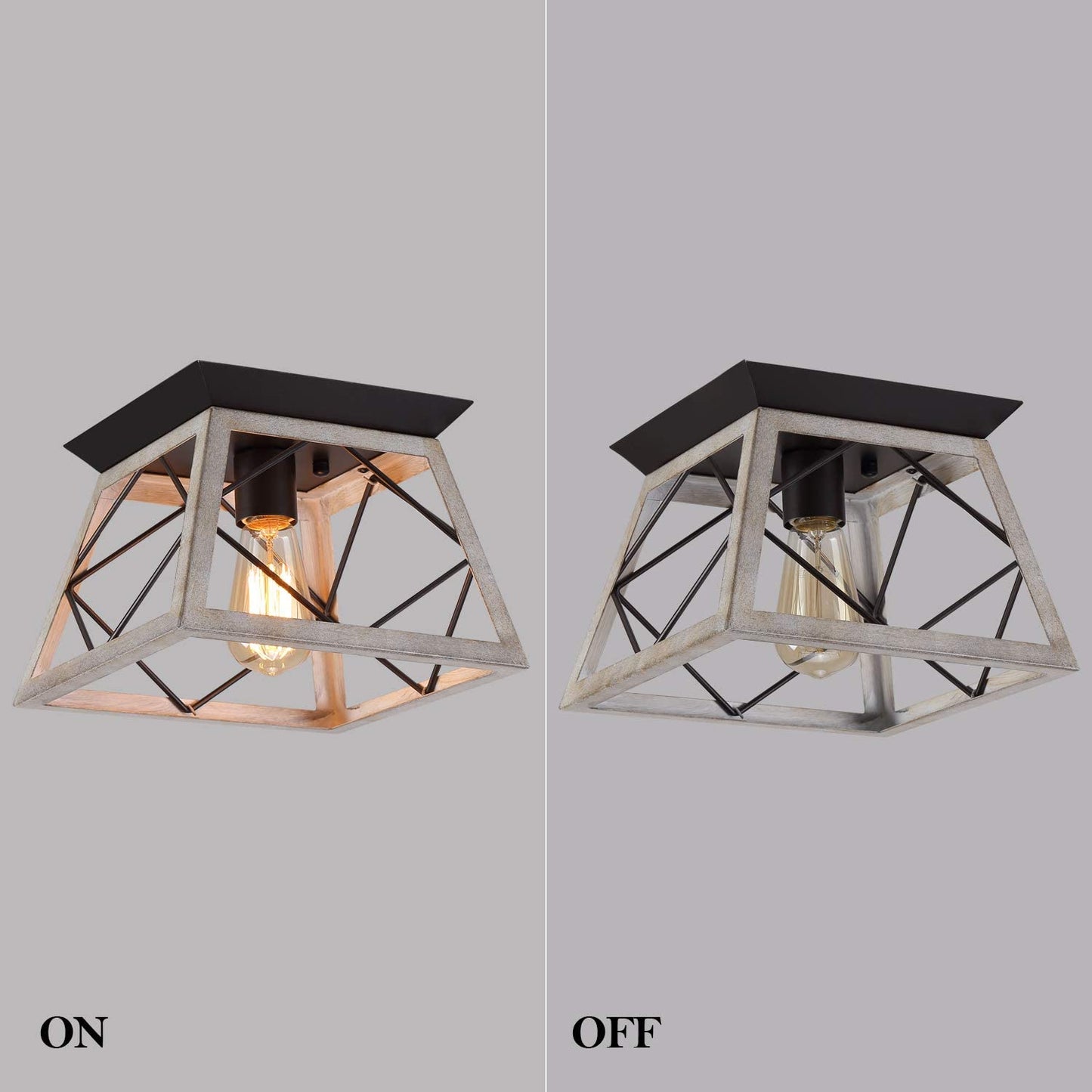 Farmhouse Ceiling Light Fixture Flush Mount