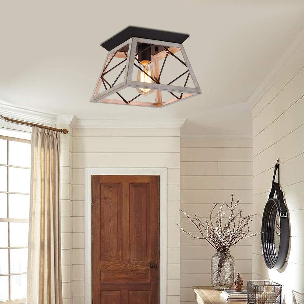 Farmhouse Ceiling Light Fixture Flush Mount