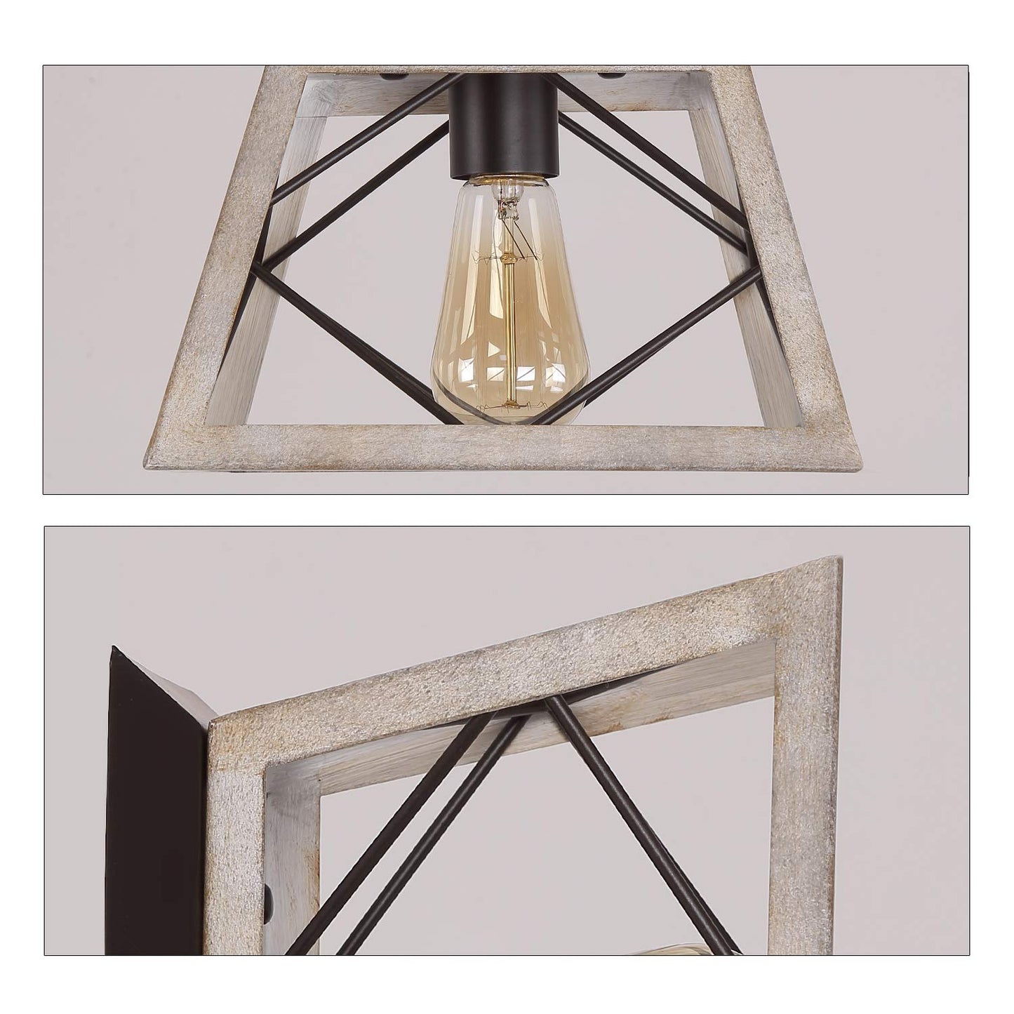 Farmhouse Ceiling Light Fixture Flush Mount