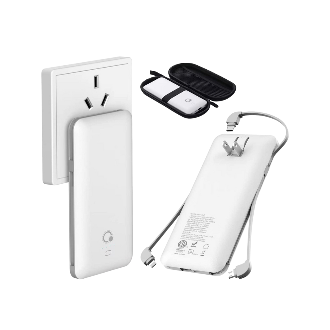 Ultra Slim Portable Charger, 4 Outputs, Dual Input