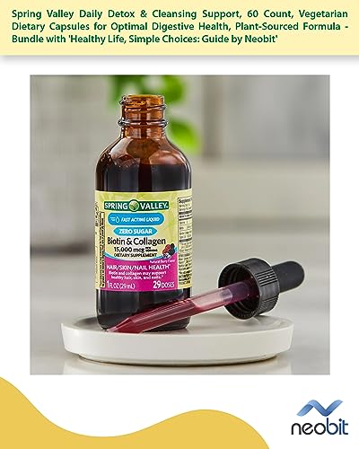 Spring Valley Biotin & Collagen Liquid, Zero Sugar
