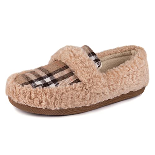 Women's Plaid Slippers with Memory Foam