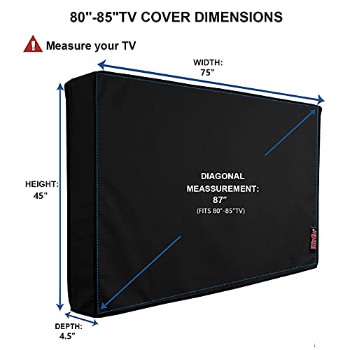 iBirdie Outdoor Waterproof and Weatherproof TV Cover for 80 to 85"