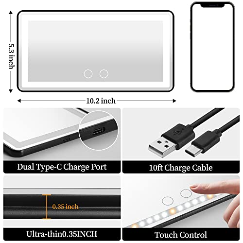 Sun Visor Vanity Mirror with 3 Light Modes