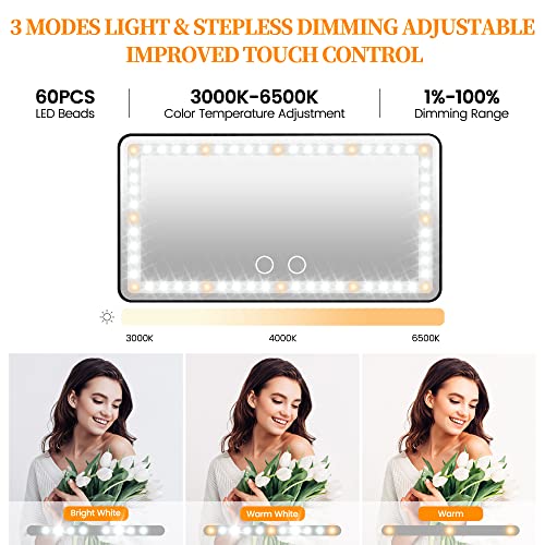 Sun Visor Vanity Mirror with 3 Light Modes