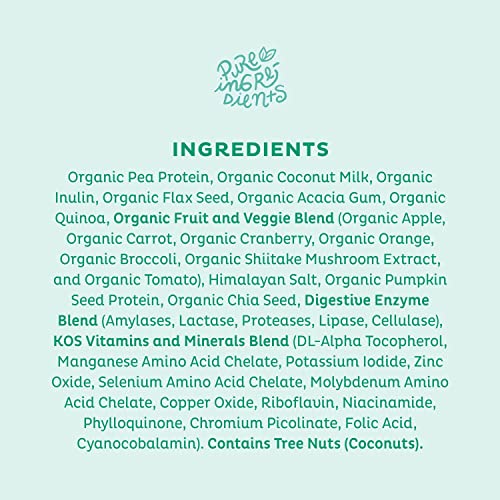 KOS Vegan Protein Powder, Unflavored & Unsweetened