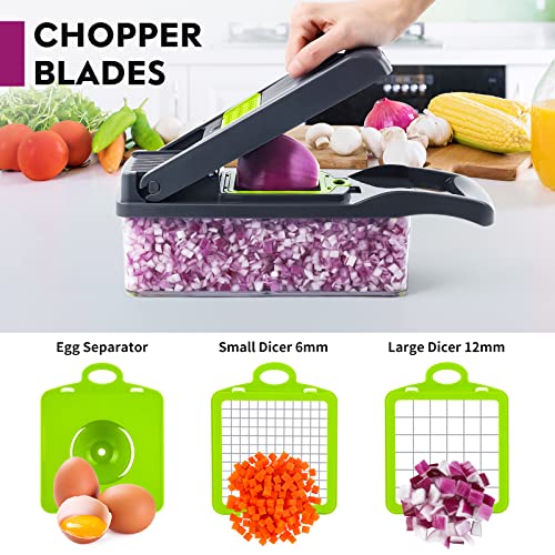 Vegetable Chopper, Pro Onion Chopper, Multifunctional 13 in 1 Food Chopper