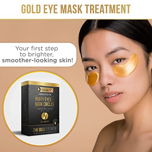 24K Gold Eye Masks – 20 Pairs