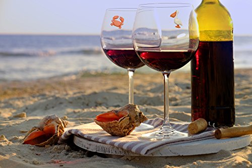 Magnetic Beach Wine Charms - Set of 6