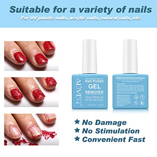 Gel Nail Polish Remover, 2-3 Minutes Quick & Easy Nail Polish Remover