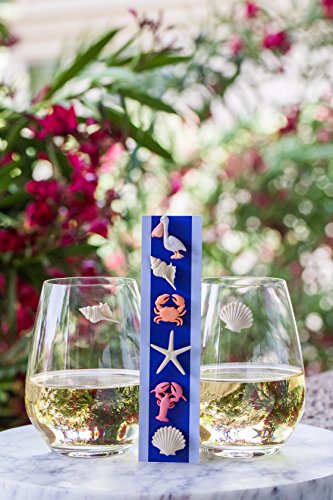 Magnetic Beach Wine Charms - Set of 6