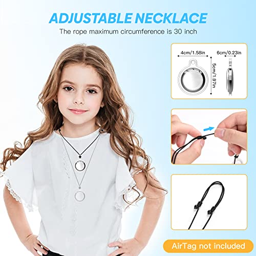 Silcone Case for AirTag Necklace Holder - 2 Pack