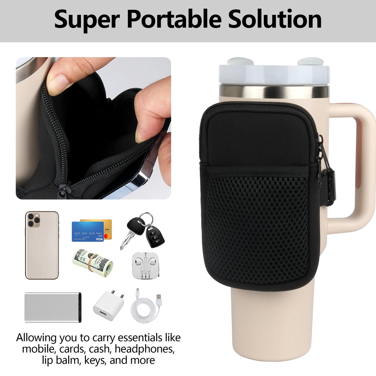 Water Bottle Pouch for Stanley Cup