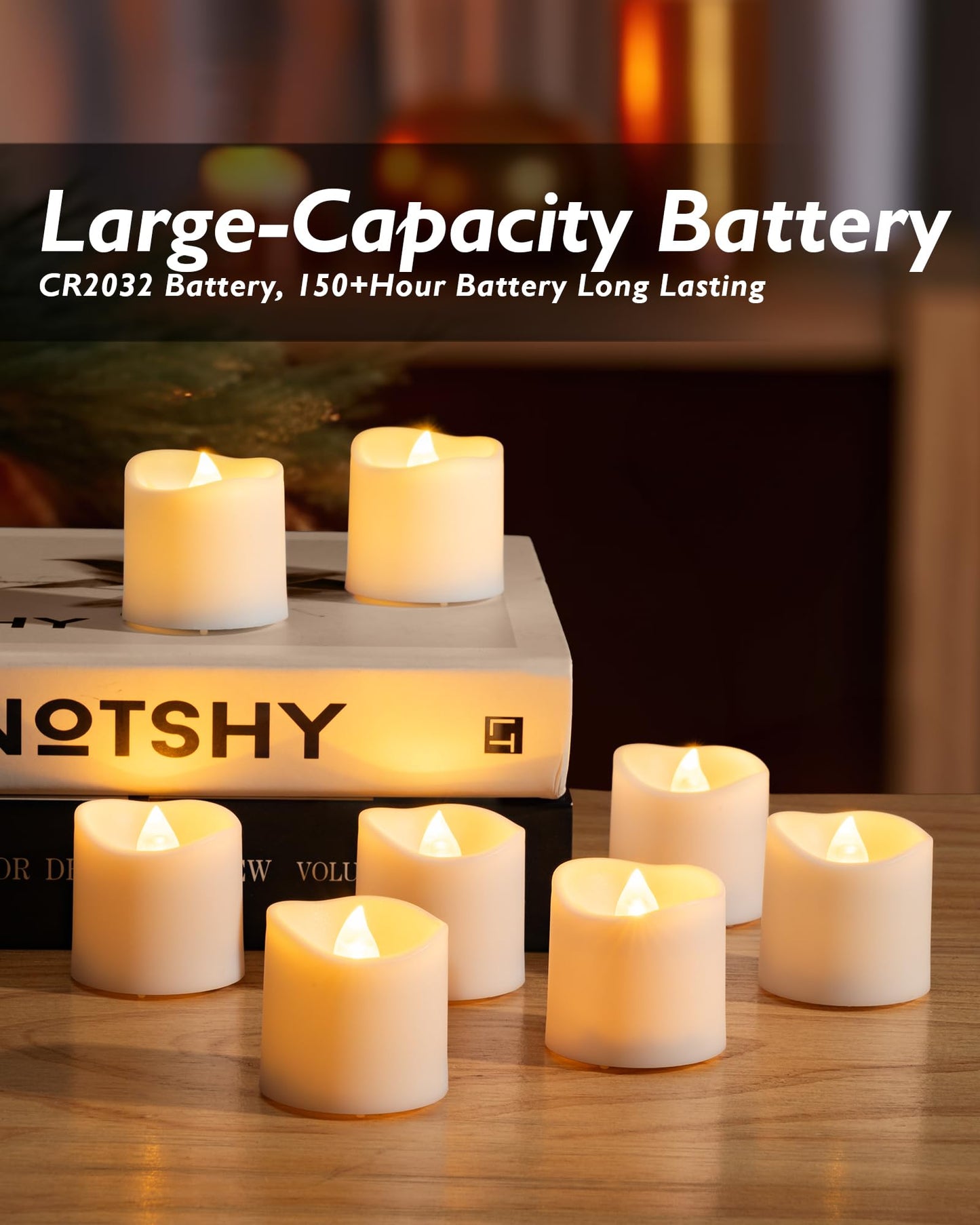 12Pack Timer Flameless LED Votive Candles