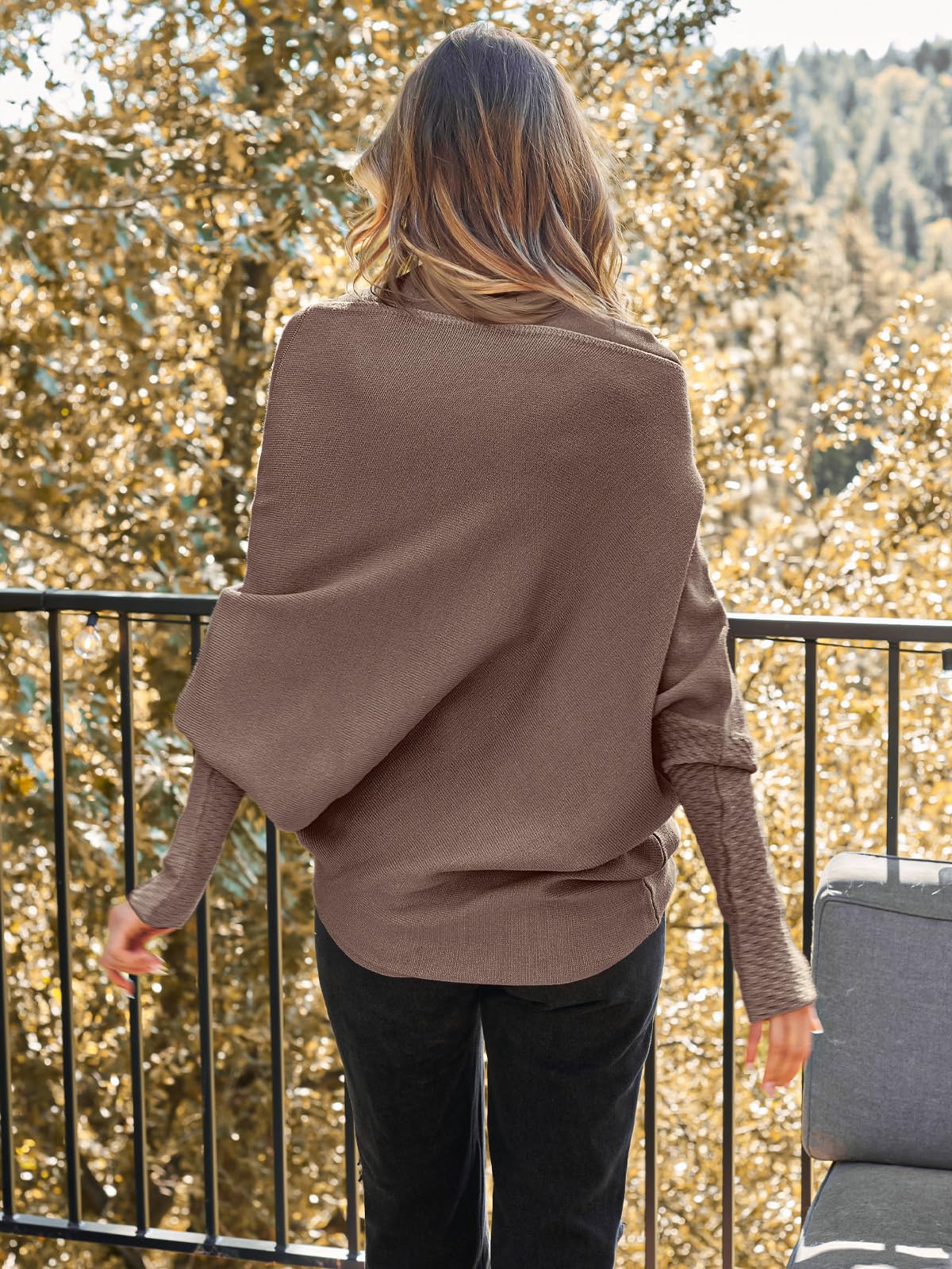 Womens Off The Shoulder Tunic Sweater