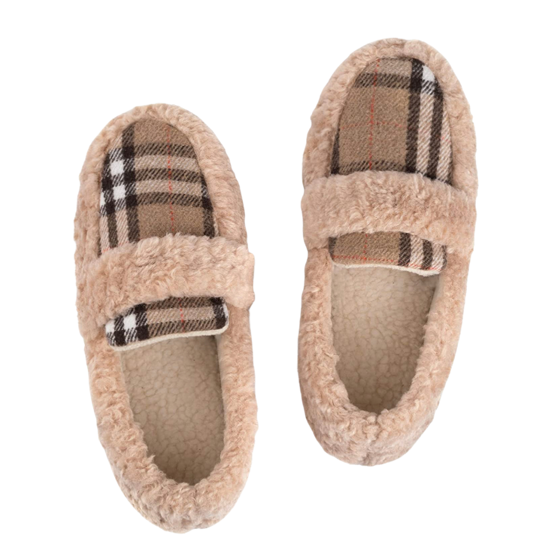 Women's Plaid Slippers with Memory Foam