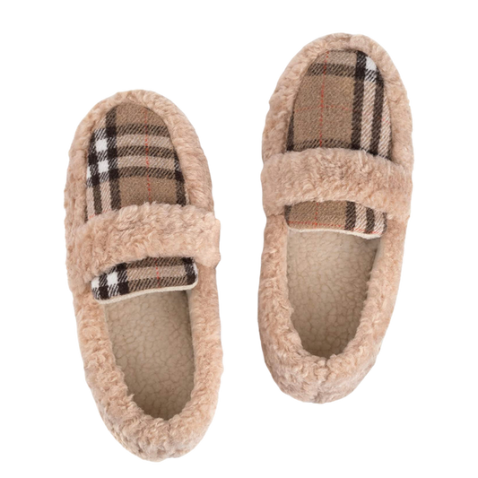 Women's Plaid Slippers with Memory Foam