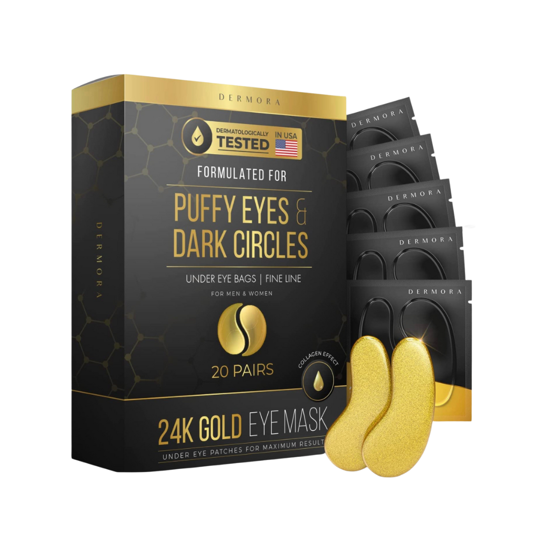 24K Gold Eye Masks – 20 Pairs