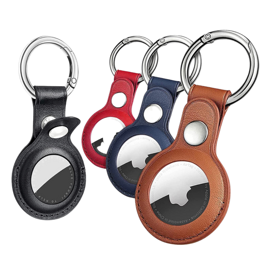 Air Tag Keychain - 4 Pack Protective Leather
