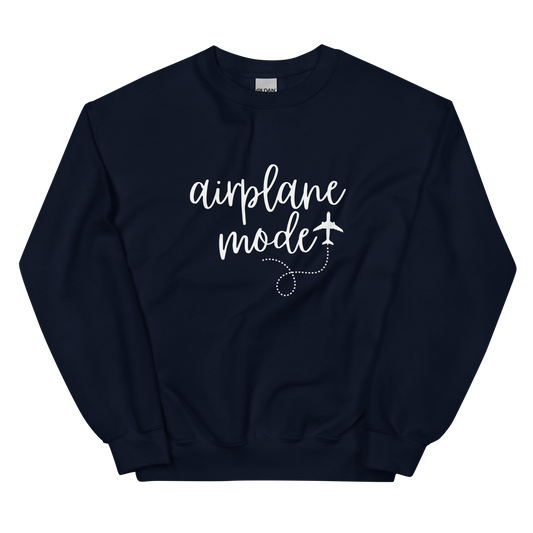 Airplane Mode Crewneck Sweatshirt (Unisex)