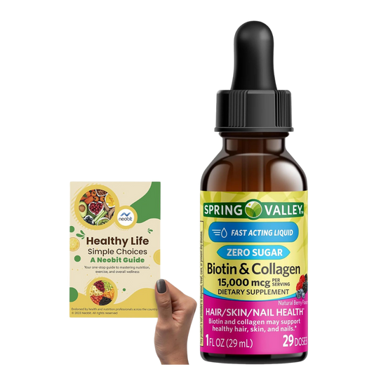 Spring Valley Biotin & Collagen Liquid, Zero Sugar