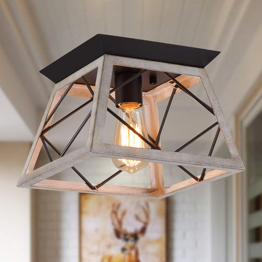 Farmhouse Ceiling Light Fixture Flush Mount