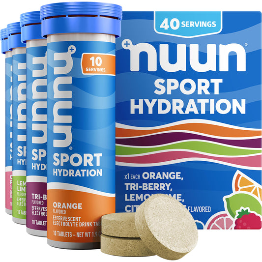 Nuun Sport: Electrolyte-Rich Sports Drink Tablets, Citrus Berry Mixed Flavor Pack, Box of 4