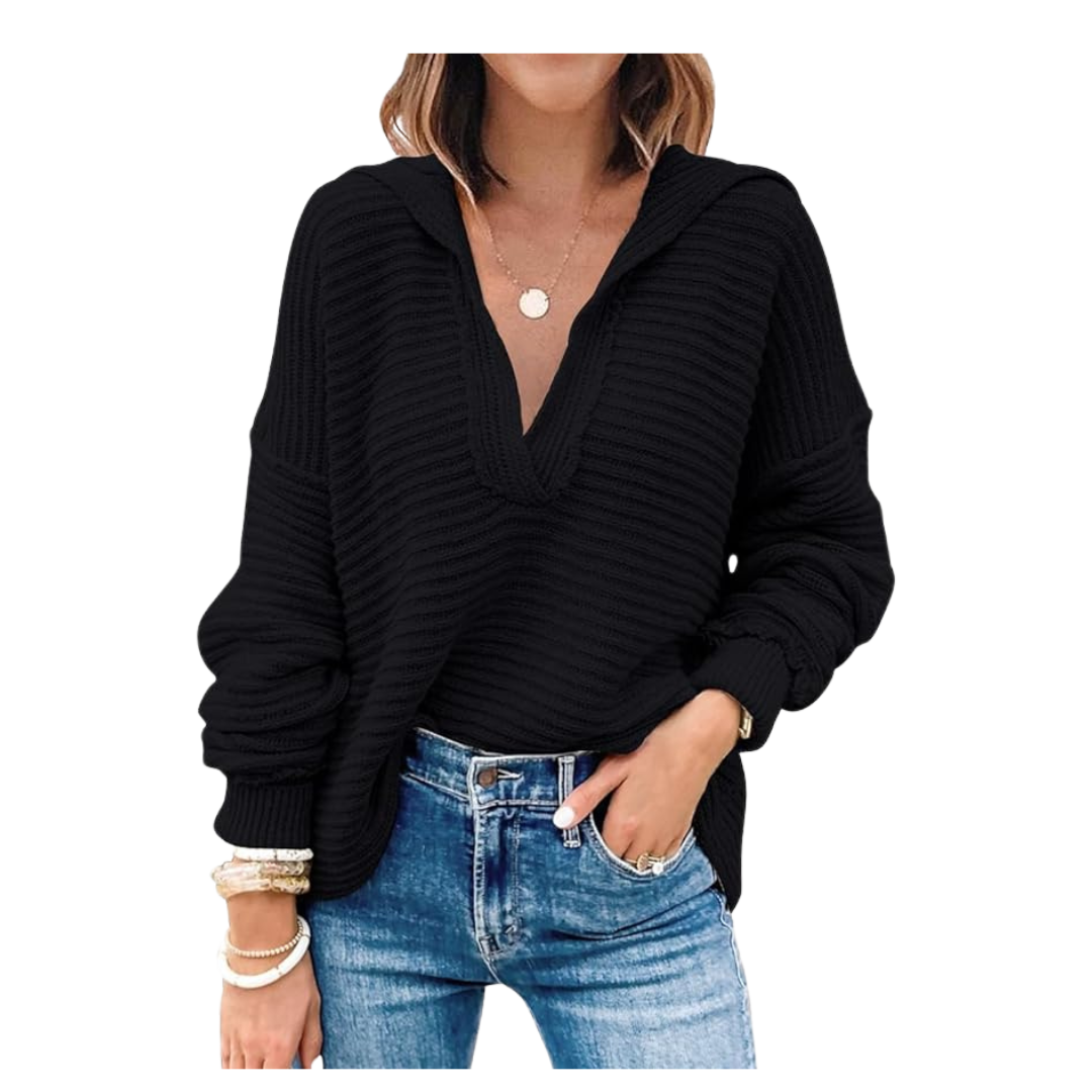 Women's V Neck Oversized Sweaters