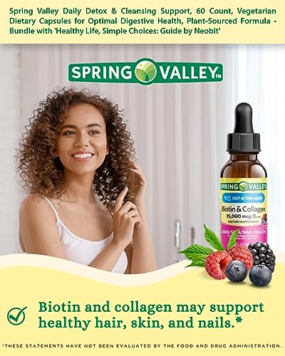 Spring Valley Biotin & Collagen Liquid, Zero Sugar
