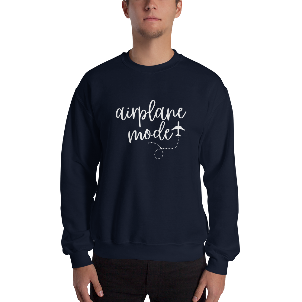 Airplane Mode Crewneck Sweatshirt (Unisex)